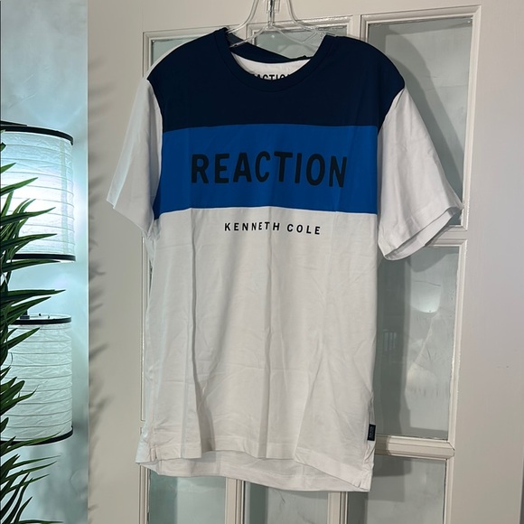T-shirt Homme Kenneth Cole Reaction - Noir - Manches Courtes - Taille L (Neuf Avec étiquettes)